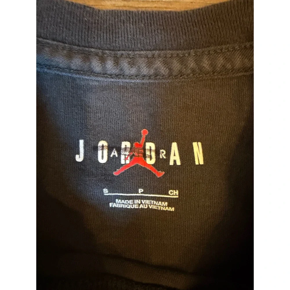 Jordan T-Shirt Mens Small NASCAR Racing 45 Jumpman Graphic Charcoal Black